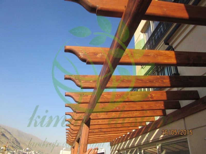 اجرای پرگولای چوبی