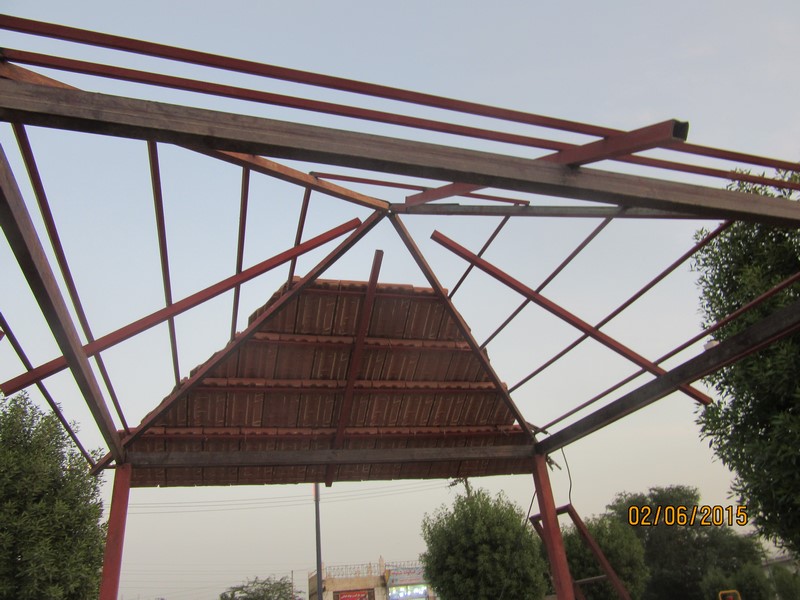 شروع سقف سفال آلاچیق