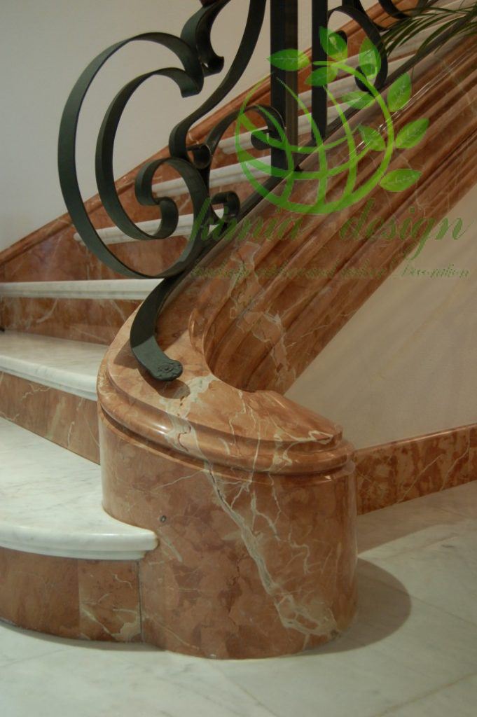 زیباترین طراحی سنگ راه پله