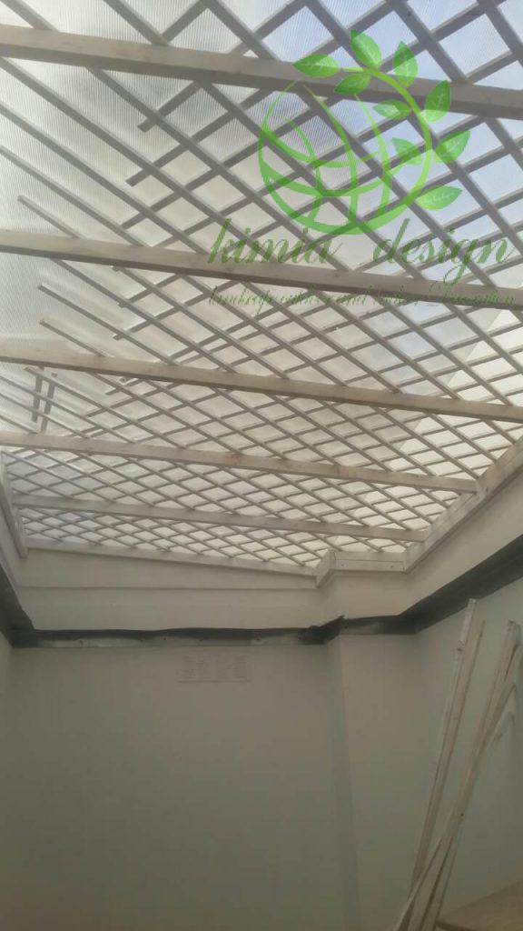 اجرای سقف حیاط خلوت