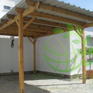 گذاشتن ورق فلزی روی پرگولا