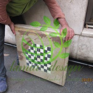 میز شطرنج سنگی