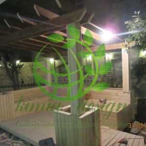 مراحل اجرایی پرگولای چوبی