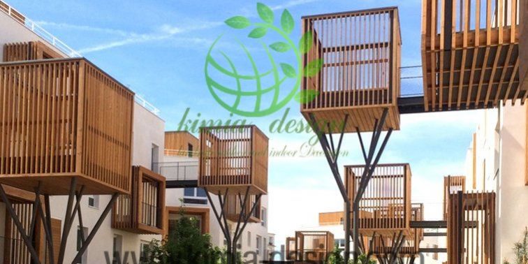 خانه های چوبی رو هوا