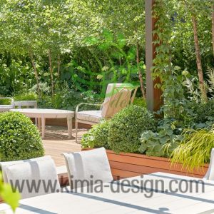 طراحی حیاط خانه های ویلایی