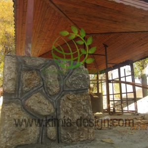 آلاچیق زیر سقف چوبی