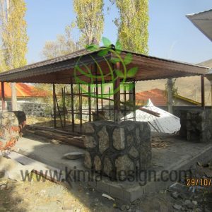 ساخت کلبه در آلاچیق