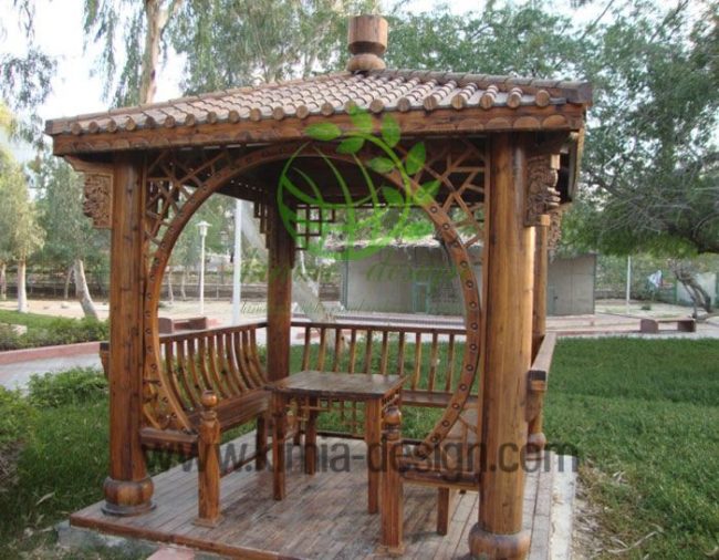 کلاهک آلاچیق چوبی