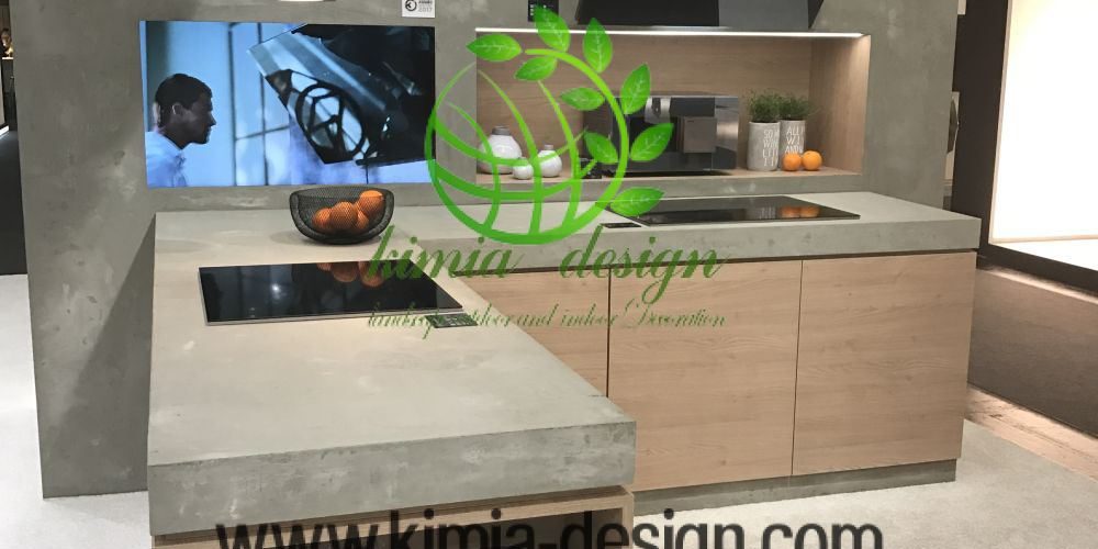 کابینت و صفحه بتنی