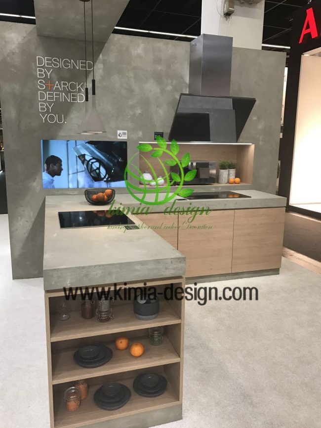 کابینت و صفحه بتنی