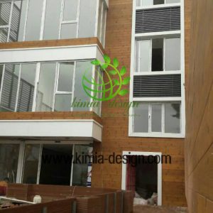 اجرای نمای چوب ترموود