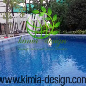 نرده چوبی استخر