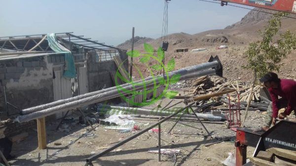 تیر گرد چوبی برق