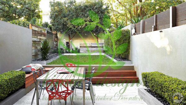حیاط خانه فضای سبز