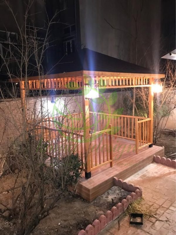 آلاچیق چوبی با چوب روسی 